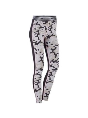 Kari Traa Kongle Base Layer Leggings Size Small Wool Black Pink Print